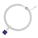 Silver Lapis Lazuli Talisman Bracelet - Boutee