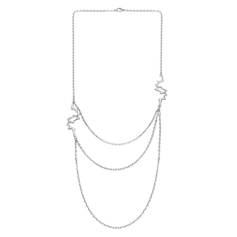 Sterling Silver Asymmetrical Constellation Necklace - Boutee