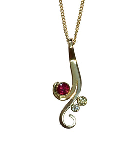 Sea Spray Ruby & Diamond Necklace - Boutee