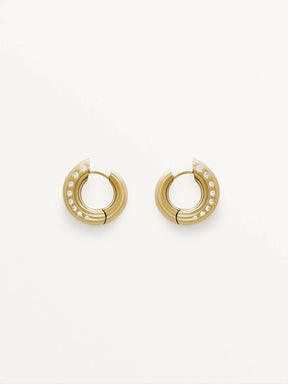 Small Non-Conformist Hoops – Pavé - Boutee