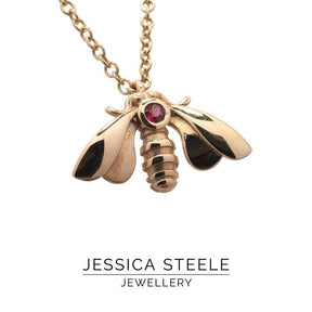 9ct Gold Ruby Moth Necklace - Boutee